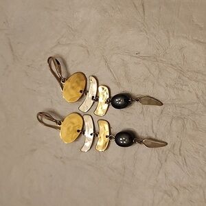 RLM Studio Sterling, Brass & Hematite Bead dangle Earrings